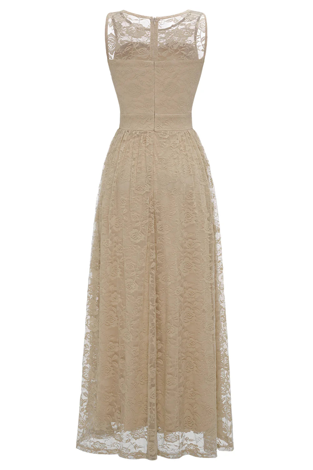 White Long Lace Formal Dress