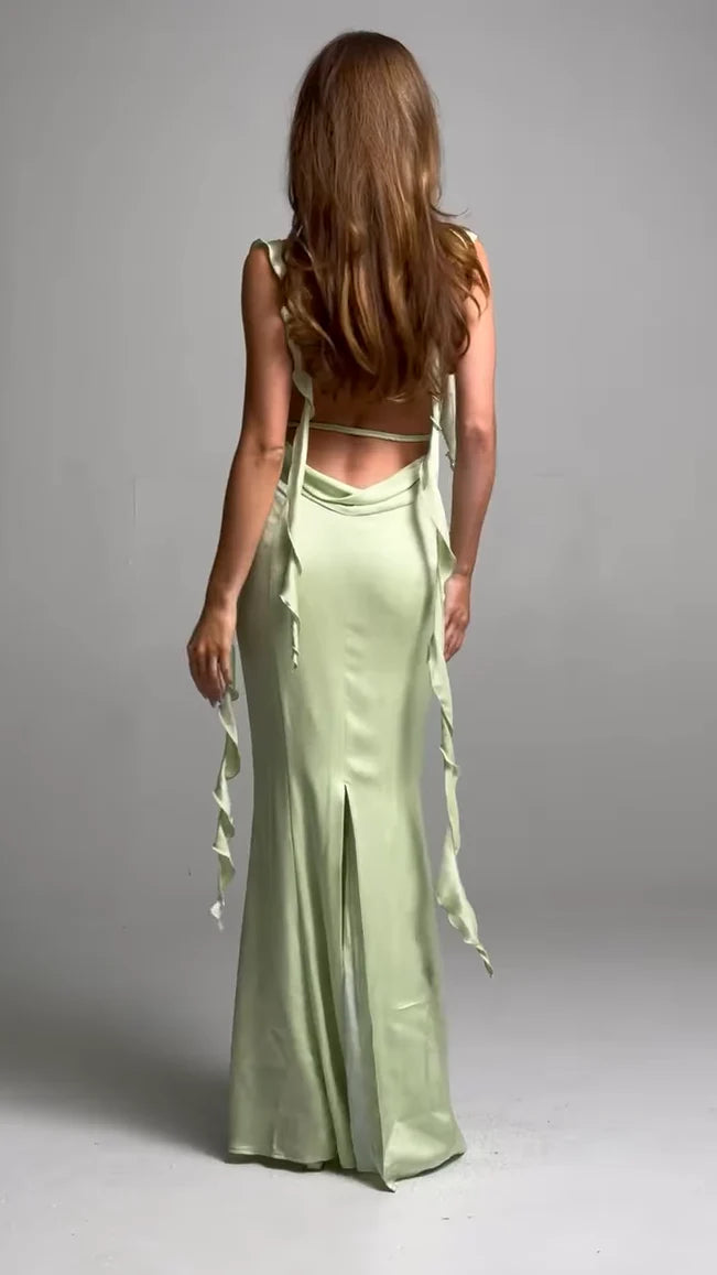 Sheath/Column Strapless Sleeveless Floor-Length Long Prom Dresses With Sash