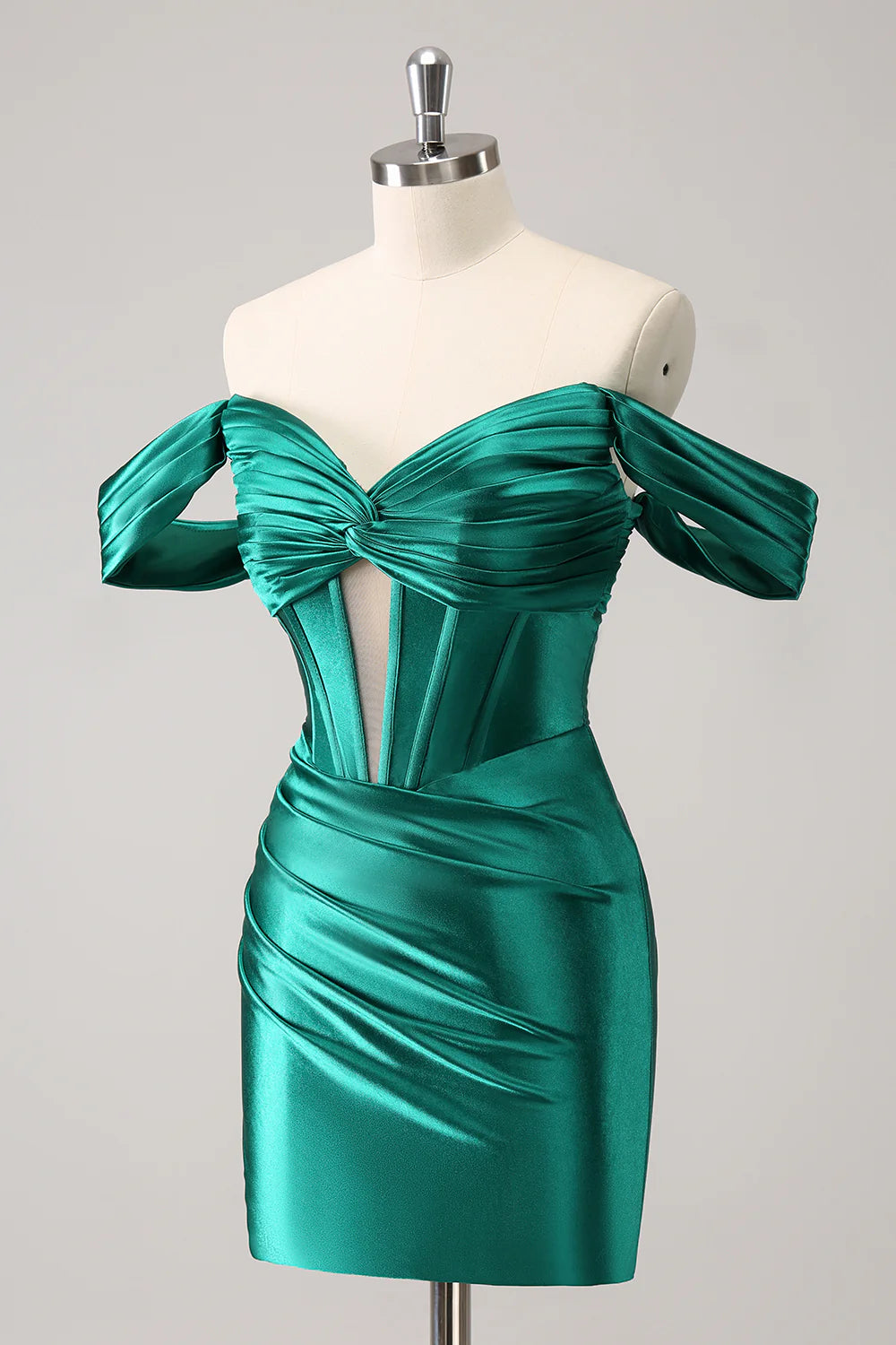 Amzcw Stylish Bodycon Off The Shoulder Hollow Out Corset Homecoming Dress