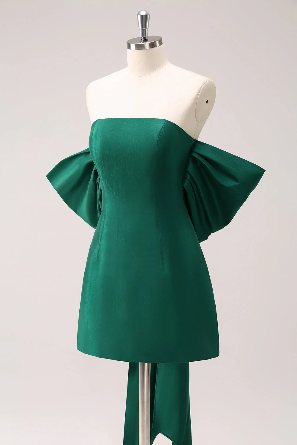 Amzcw Dark Green A Line Strapless Short Homecoming Dress with Bow