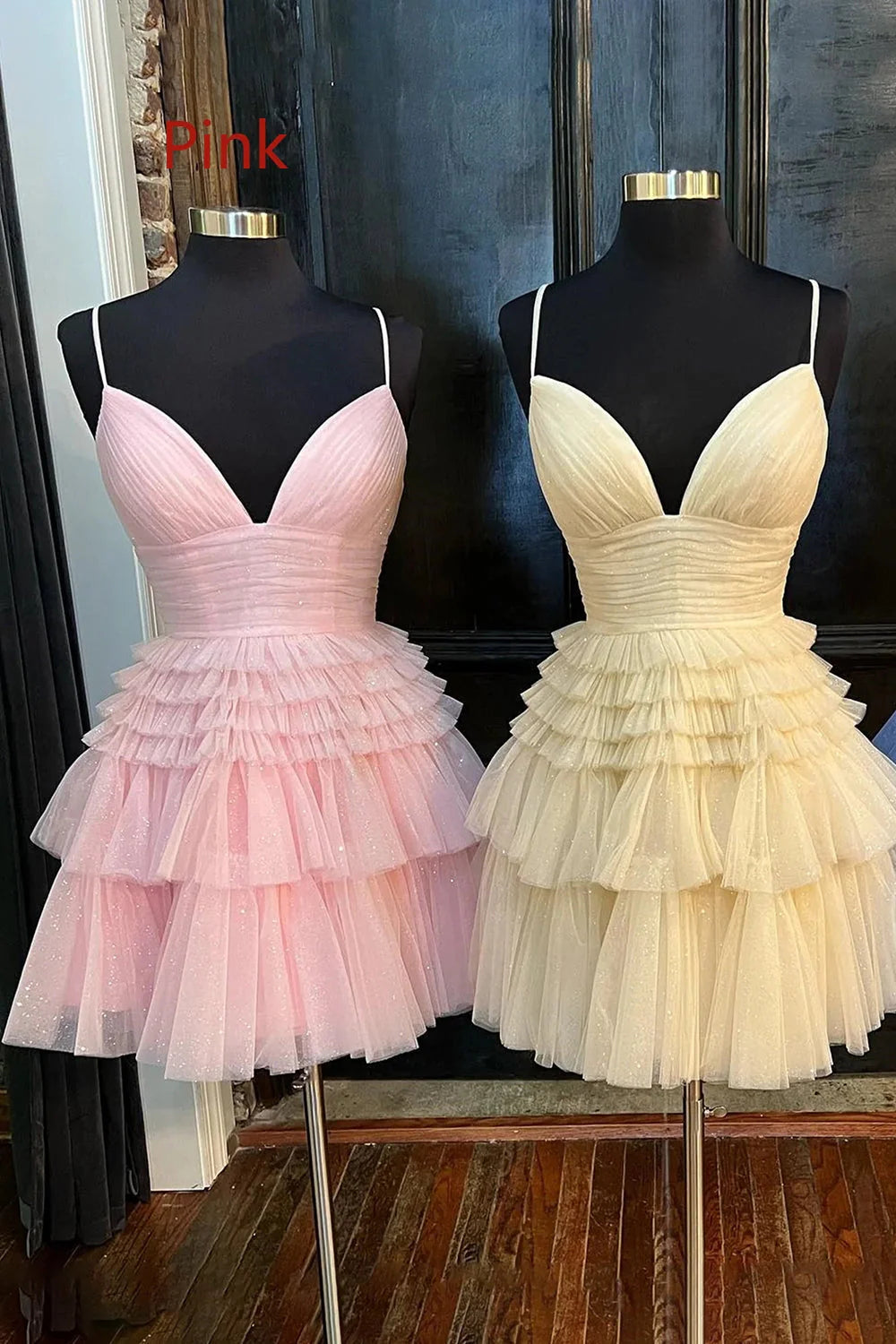 Spaghetti Straps V Neckline Short Homecoming Dresses Perfect Sweet 16 Dress