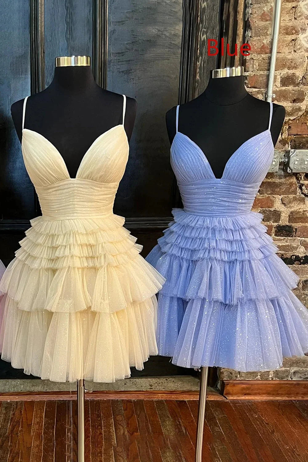 Spaghetti Straps V Neckline Short Homecoming Dresses Perfect Sweet 16 Dress