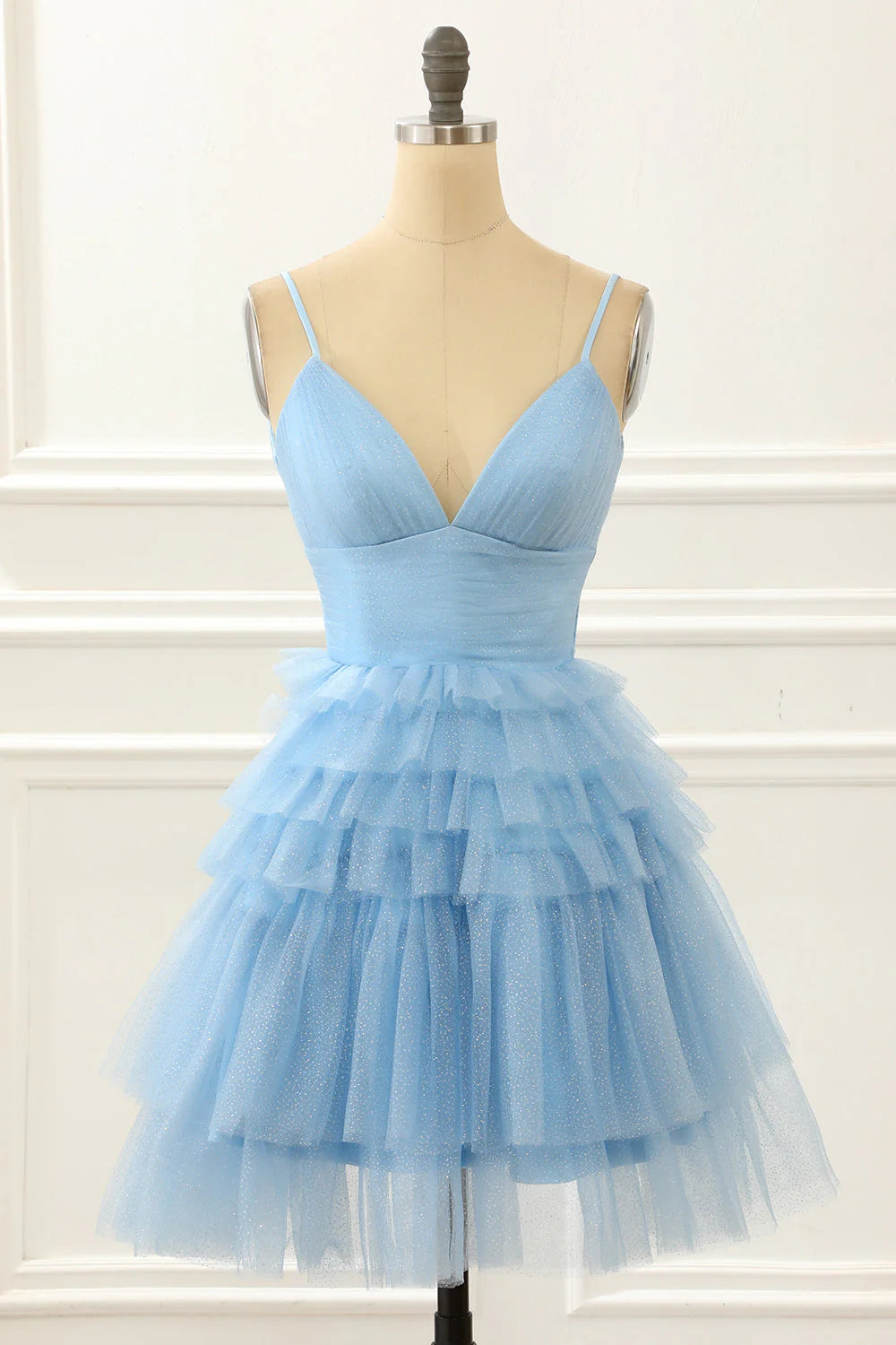 Spaghetti Straps V Neckline Short Homecoming Dresses Perfect Sweet 16 Dress