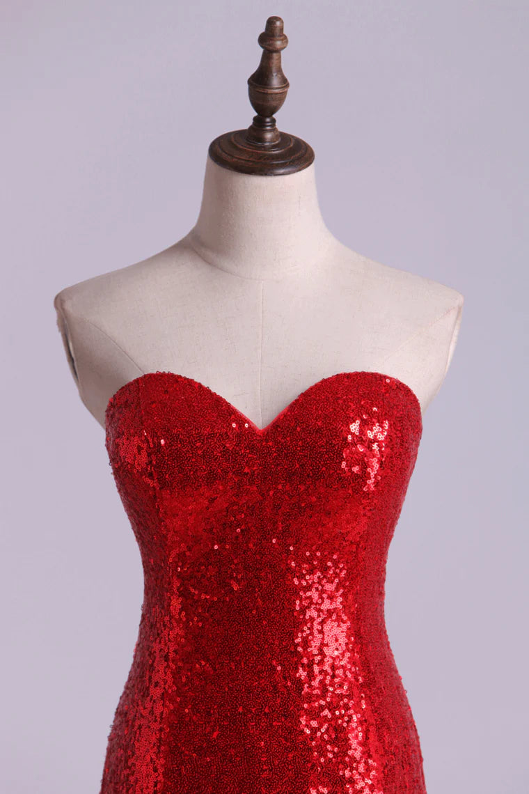 Mermaid/Trumpet Party Dresses Sweetheart Sequined Bodice