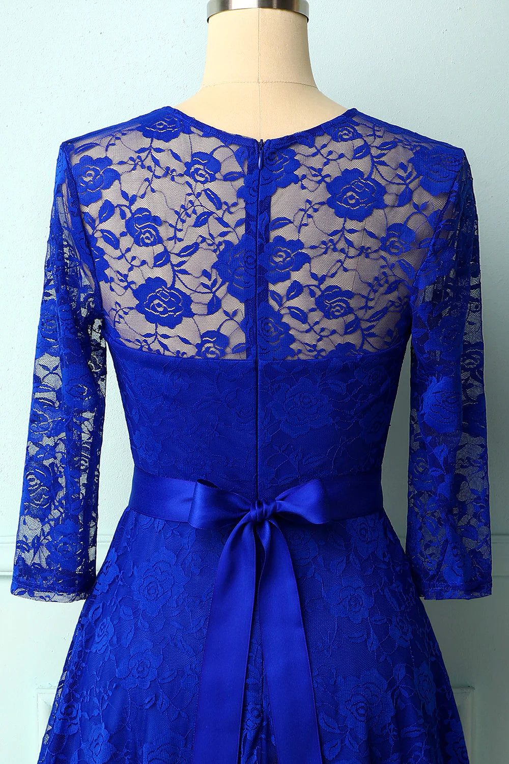 Solid Rose Lace Midi Dress