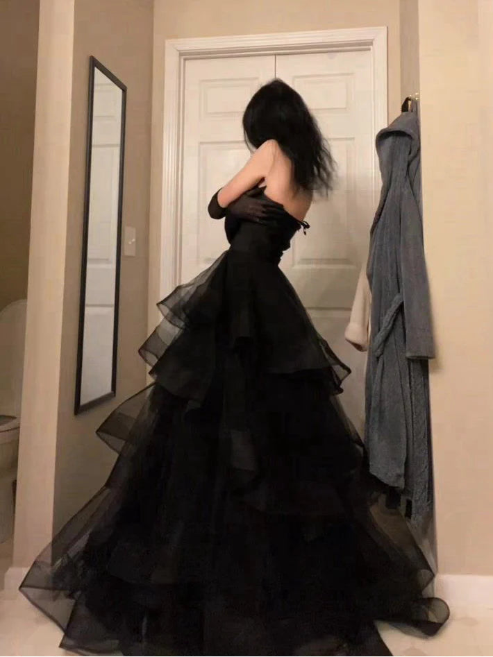 A-Line Sweetheart Ruffles Ball Gown Prom Dresses For Evening Party