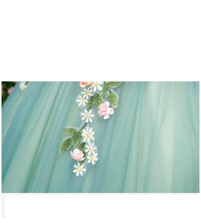 Stunning Off The Shoulder Ball Gown Quinceanera Dresses Tulle 3D Flowers Prom Dresses
