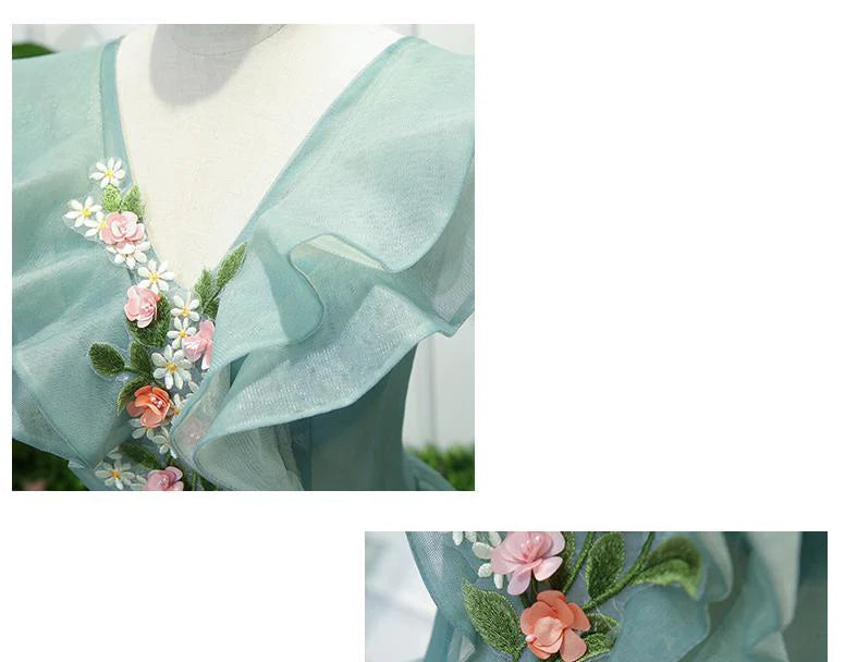 Stunning Off The Shoulder Ball Gown Quinceanera Dresses Tulle 3D Flowers Prom Dresses