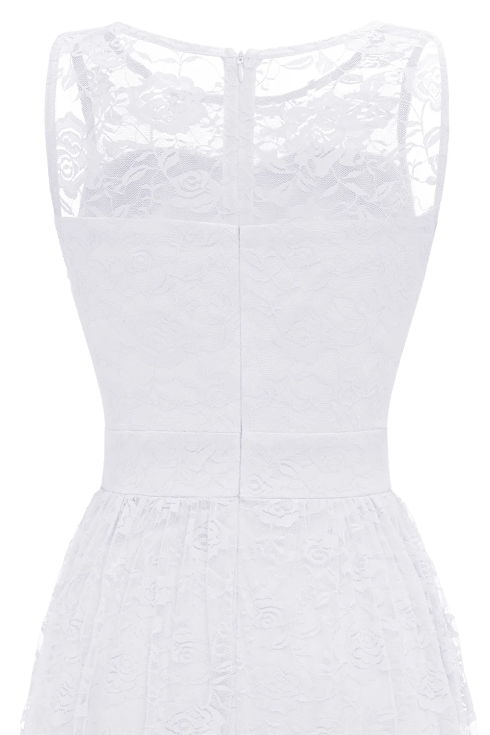 White Long Lace Formal Dress