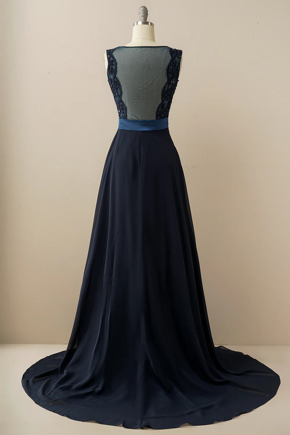 A Line Lace Top Evening Dressv Neck Chiffon Prom Dress sexy Prom Party Dresses formal Dress