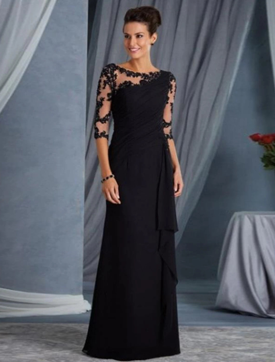 Sheath / Column Evening Gown Elegant Dress Formal Evening Floor Length ...