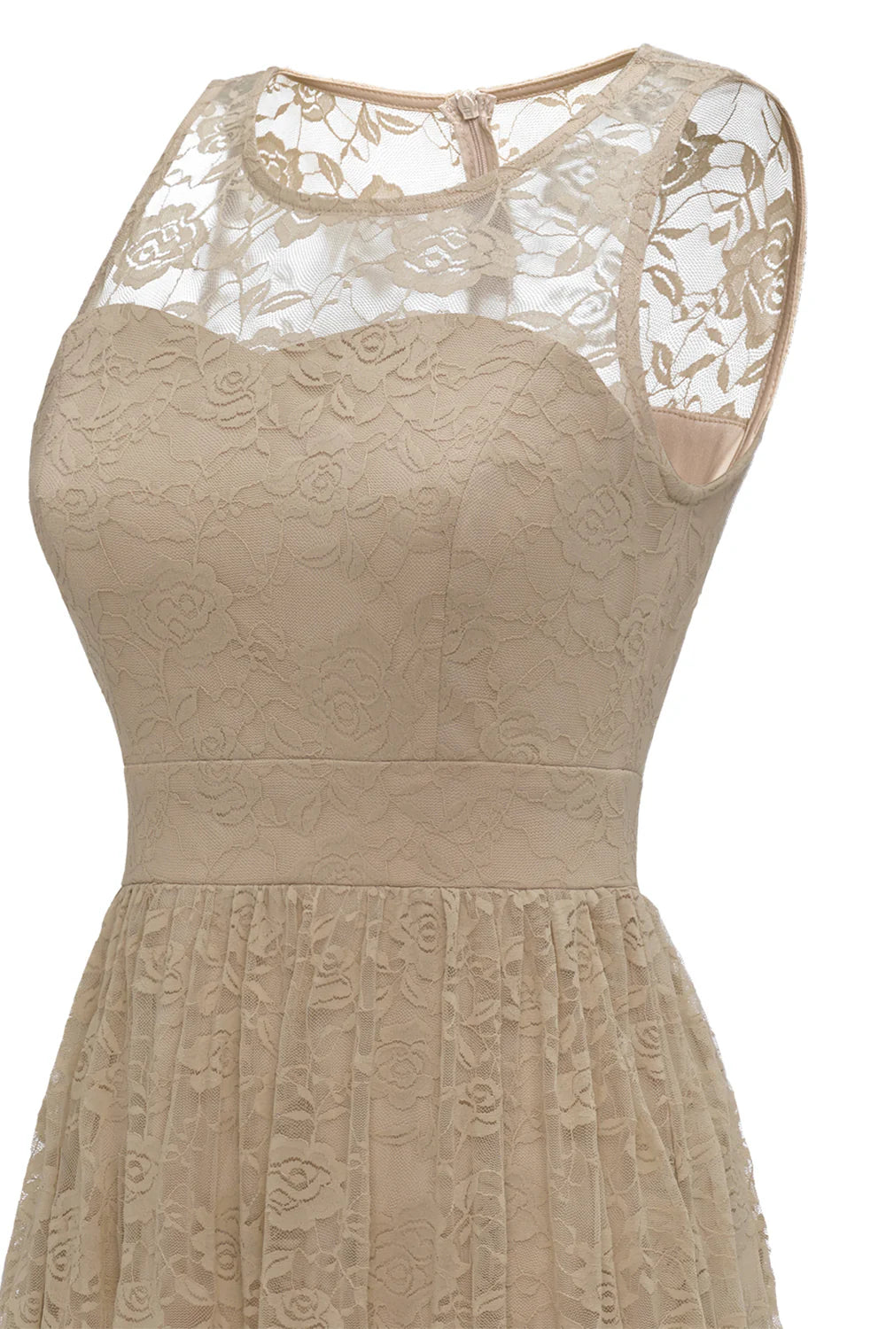 White Long Lace Formal Dress