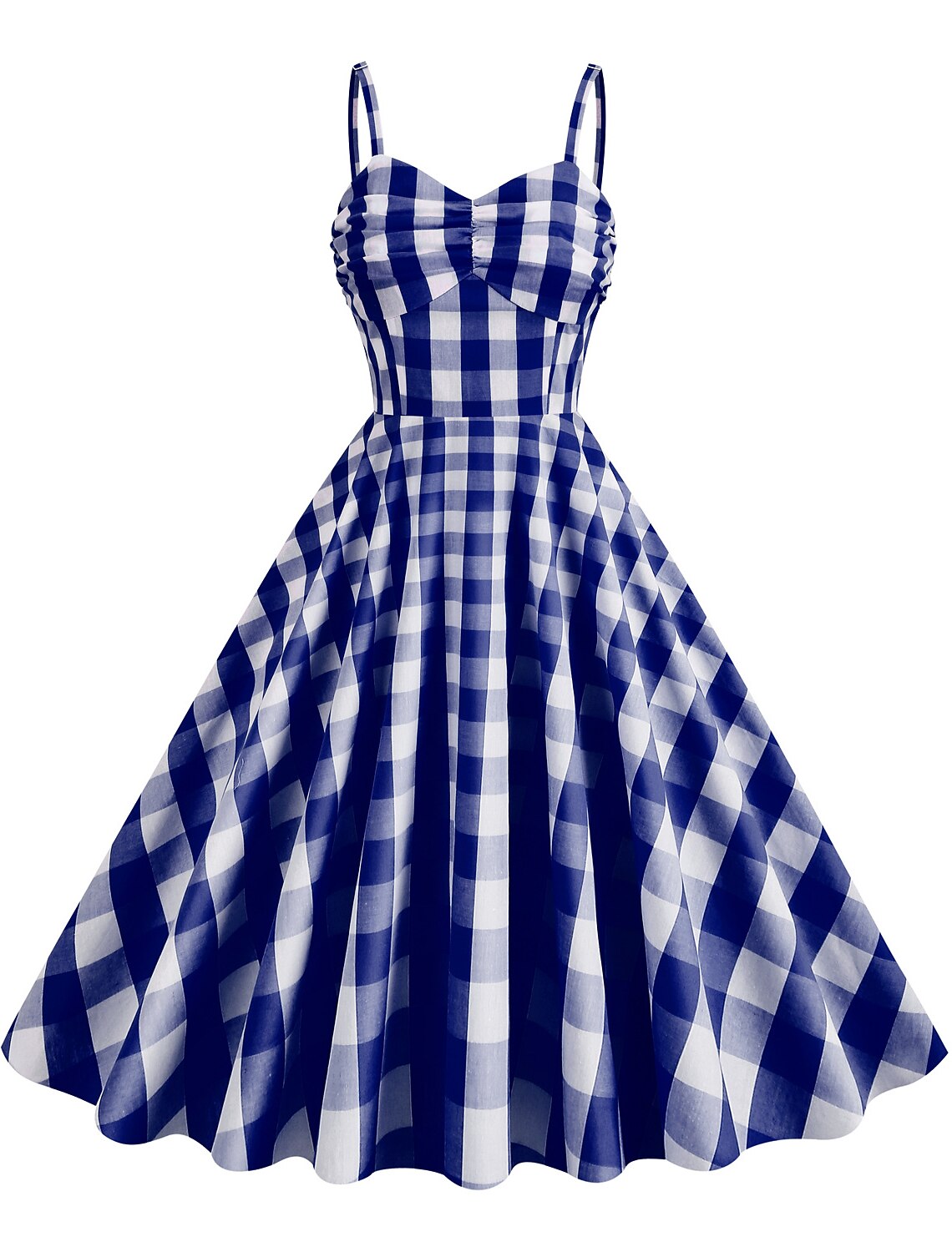 A-Line Party Dresses 1950s Dress Holiday Knee Length Sleeveless Spaghetti Strap pink hobbies Dresses Cotton with Pleats