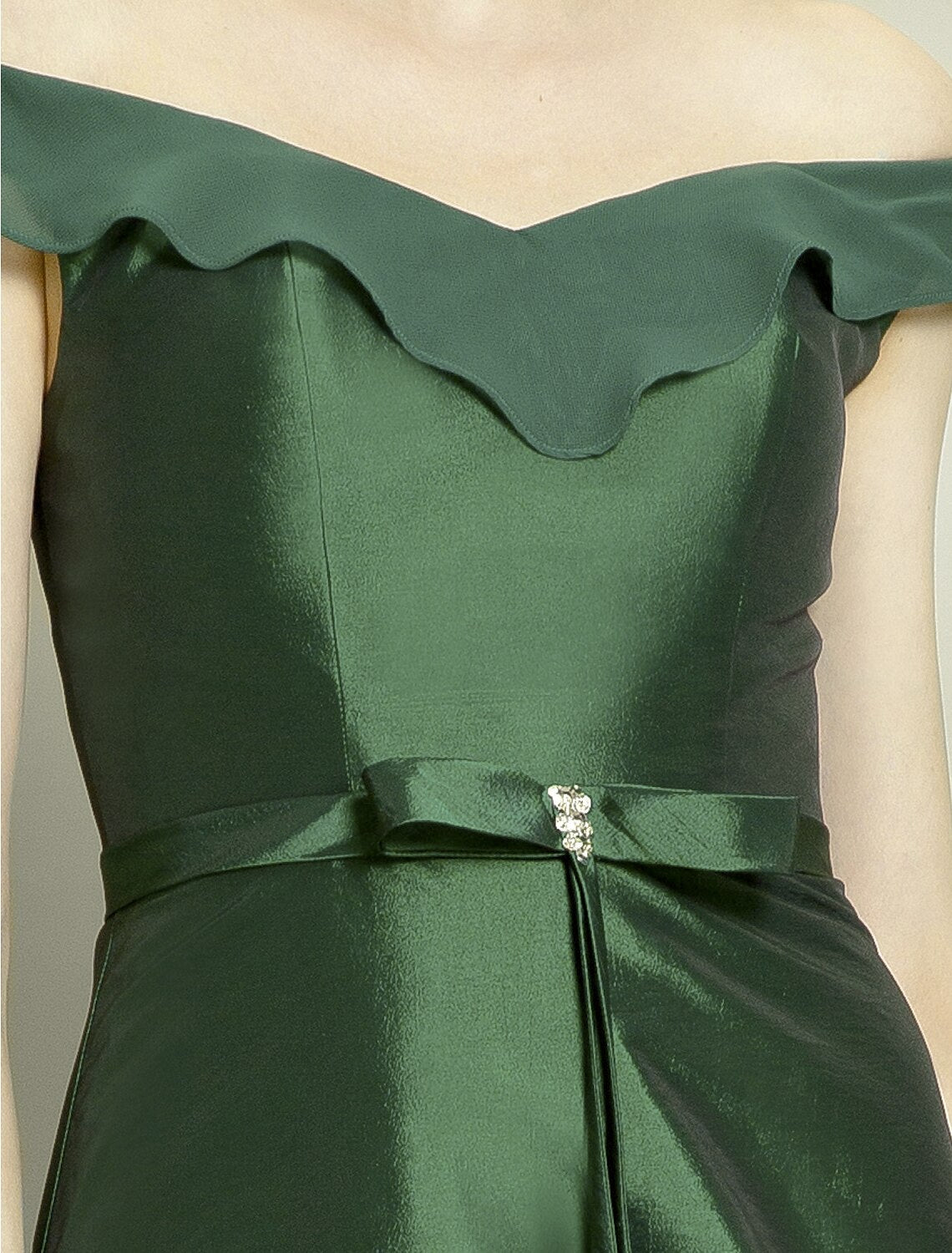 A-Line Mother of the Bride Dress Elegant High Low Off Shoulder Asymmetrical Chiffon Taffeta Short Sleeve with Pick Up Skirt Bow(s) Beading