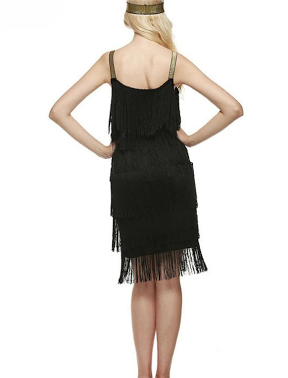 Women's Party Dress Black Dress Wedding Guest Fringe Dress Cocktail Dress Homecoming Dress Mini Dress Black White Red Sleeveless Tassel Winter Spaghetti Strap