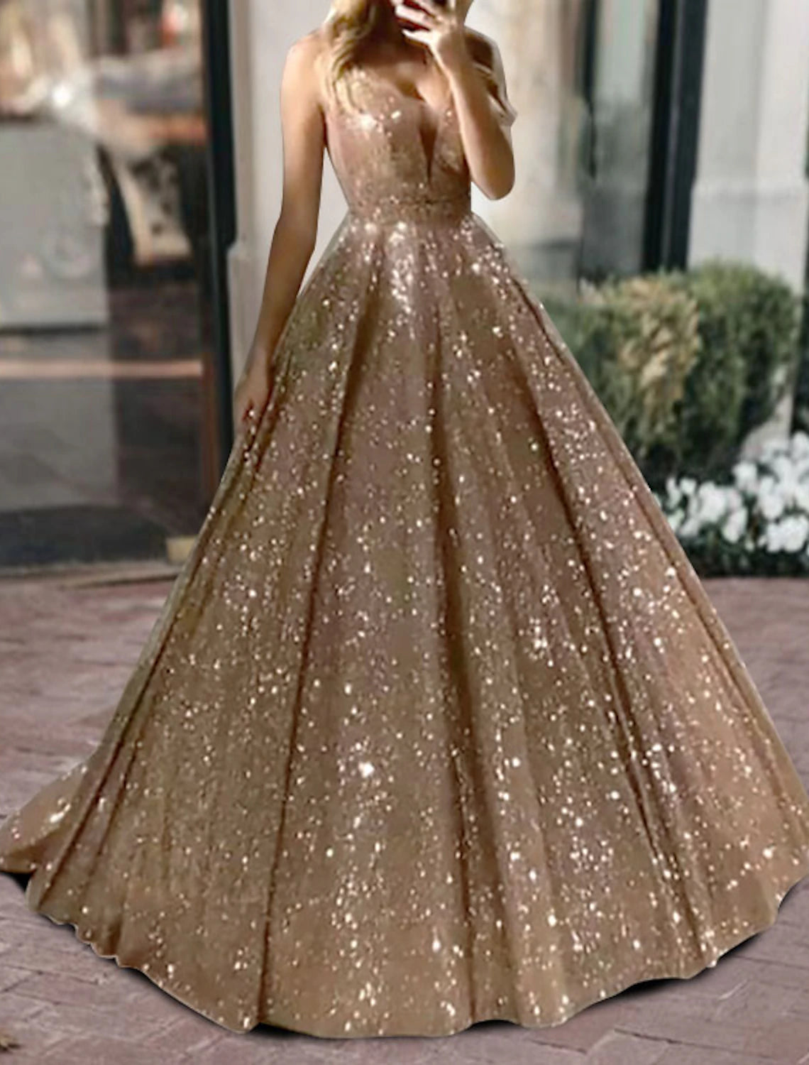 Ball Gown Glitter Prom Black Dress Luxurious Tulle Sparkly Dress For W