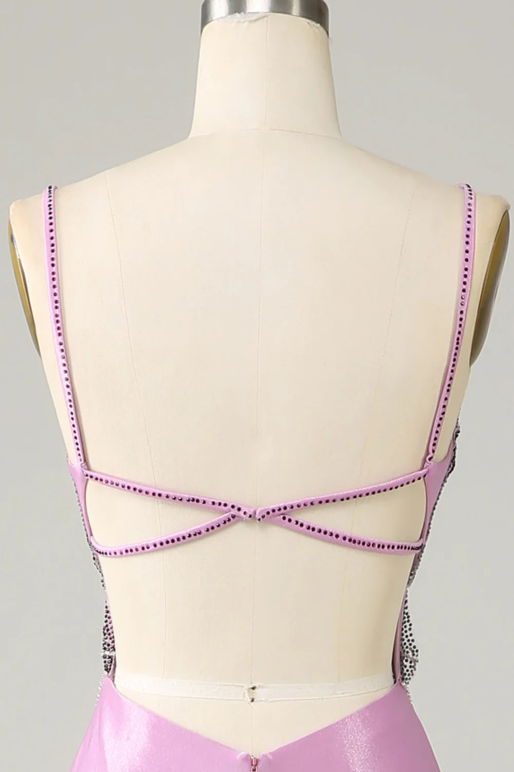 Amzcw Purple Mermaid Backless Spaghetti Straps Butterflies Prom Dress