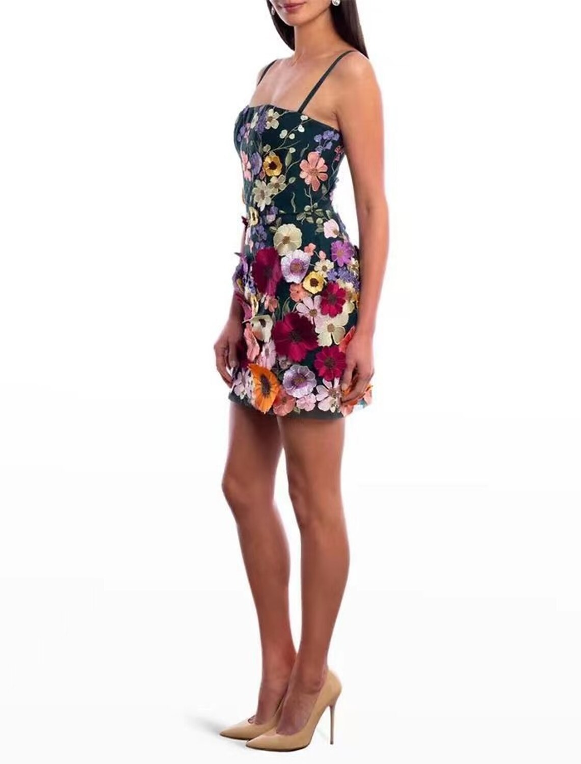 Sheath / Column Homecoming Dresses Floral Dress Cocktail Party Birthday Short / Mini Sleeveless Spaghetti Strap Pink Dress Lace with Embroidery