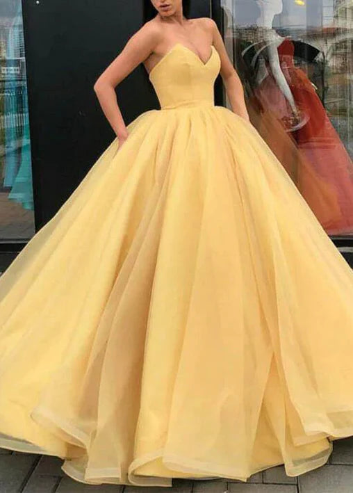 Ball Gown V-Neck Floor-Length Long Prom Dresses With Belt