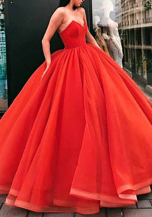 Ball Gown V-Neck Floor-Length Long Prom Dresses With Belt