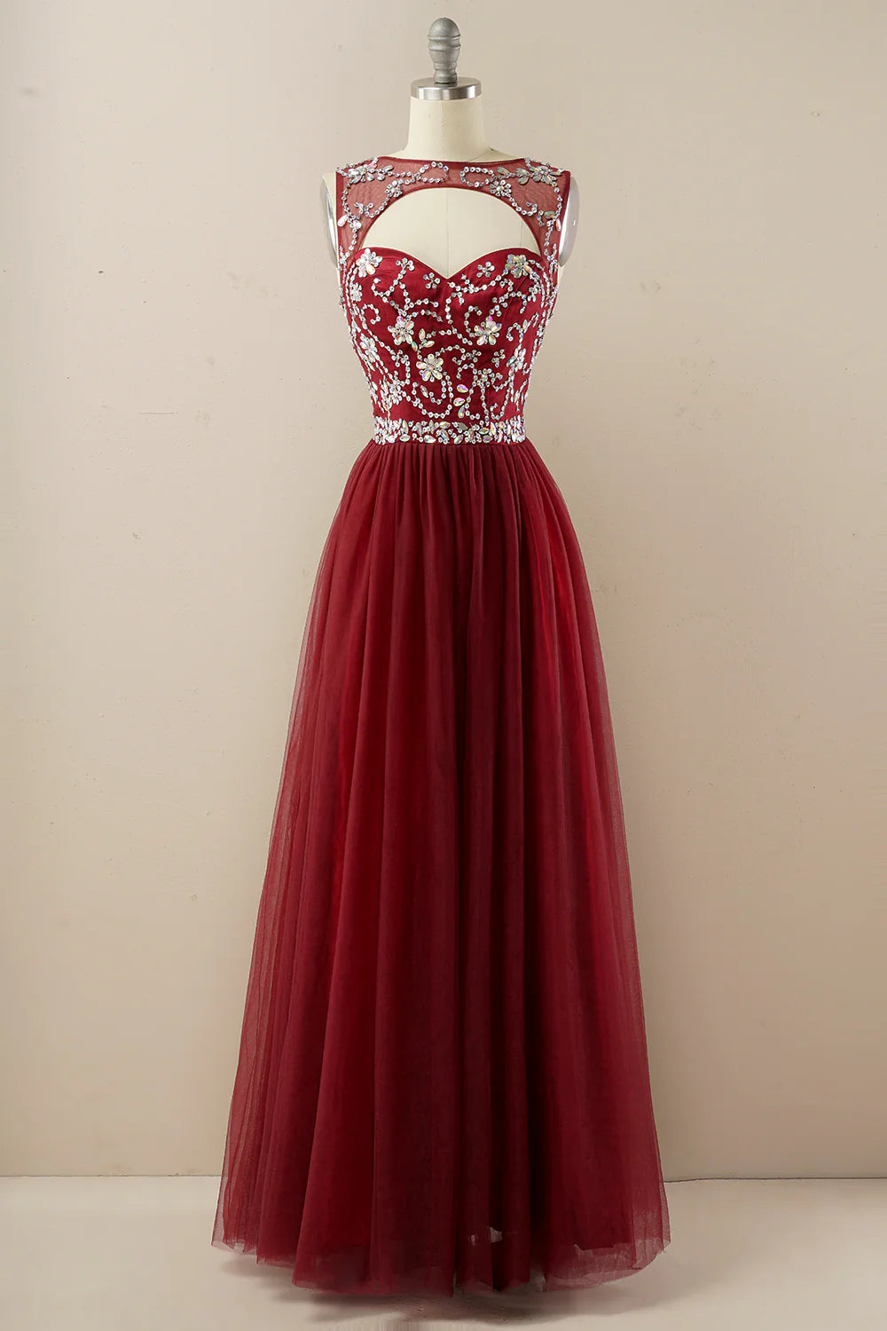 Beading Tulle Prom Dress