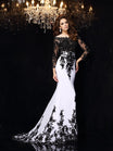 Lace Scoop Neck Sleeveless Ruffles Sheath Long Dress Brown