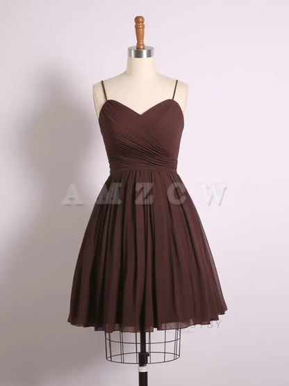 Amzcw A-Line Sweetheart Neck Chiffon Short Prom Dress Cute Homecoming Dress prom dresses shops