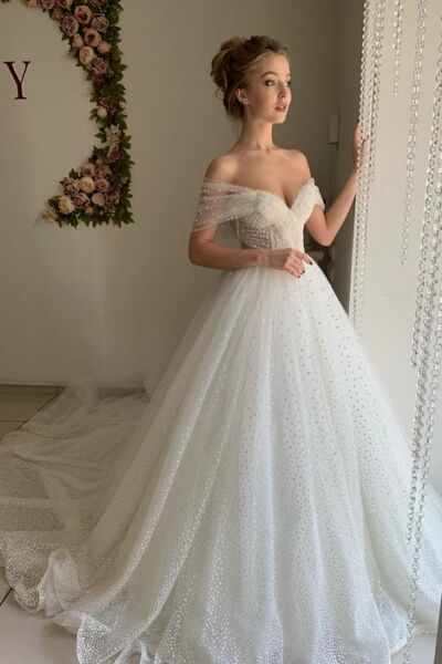 Off The Shoulder Sweetheart Wedding Dresses Bride Dresses