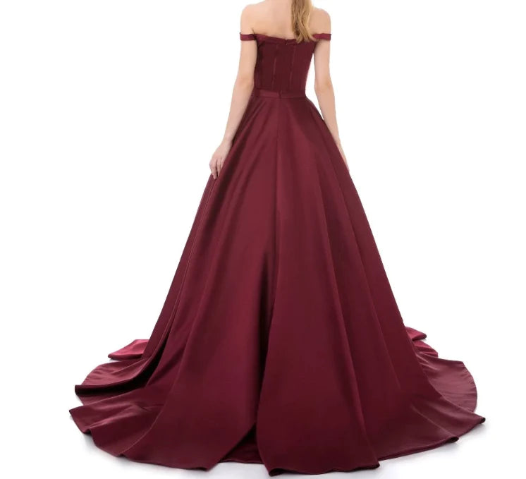 Elegant Prom Dress Sleeveless Prom Dress Burgundy Evening Dress Evening Dress