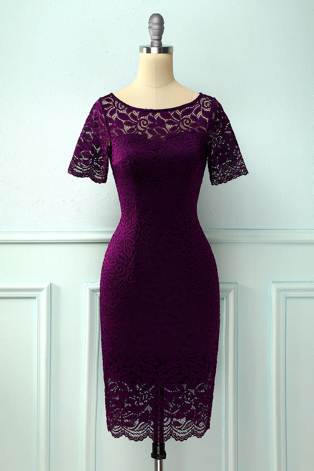 Midi Bodycon Lace Dress