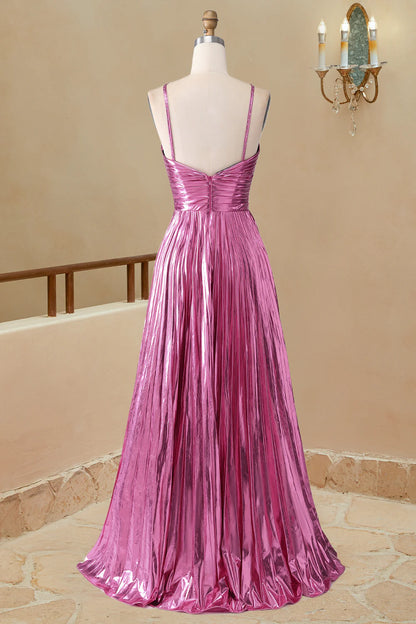 Halter Satin Sleeveless Prom Dress A Line Simple Long Formal Dresses