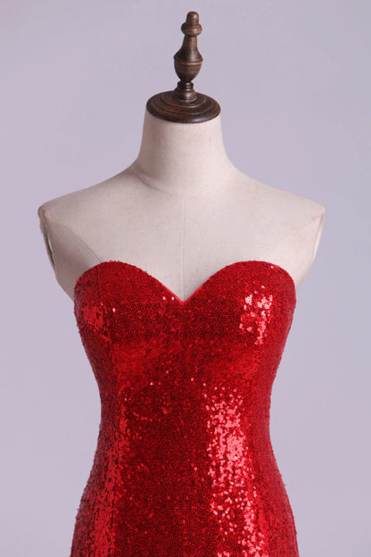 Mermaid/Trumpet Party Dresses Sweetheart Sequined Bodice
