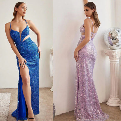 Sheath/Column Spaghetti Straps Sleeveless Floor-Length Long Prom Dresses