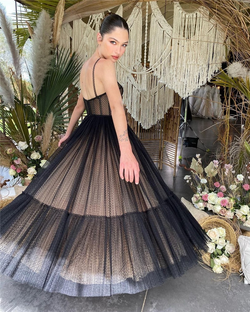 Arrival Homecoming Dresses A Line Tulle With Spaghetti Strap