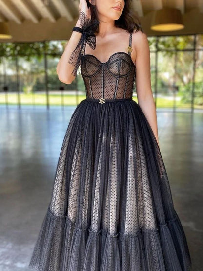 Arrival Homecoming Dresses A Line Tulle With Spaghetti Strap