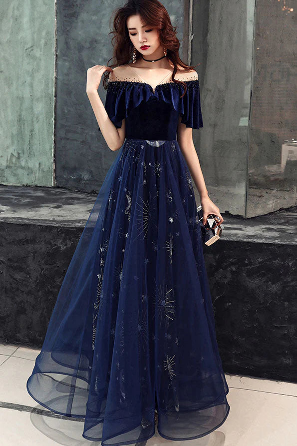 V Neck Elegant Evening Dress Long Prom Dresses