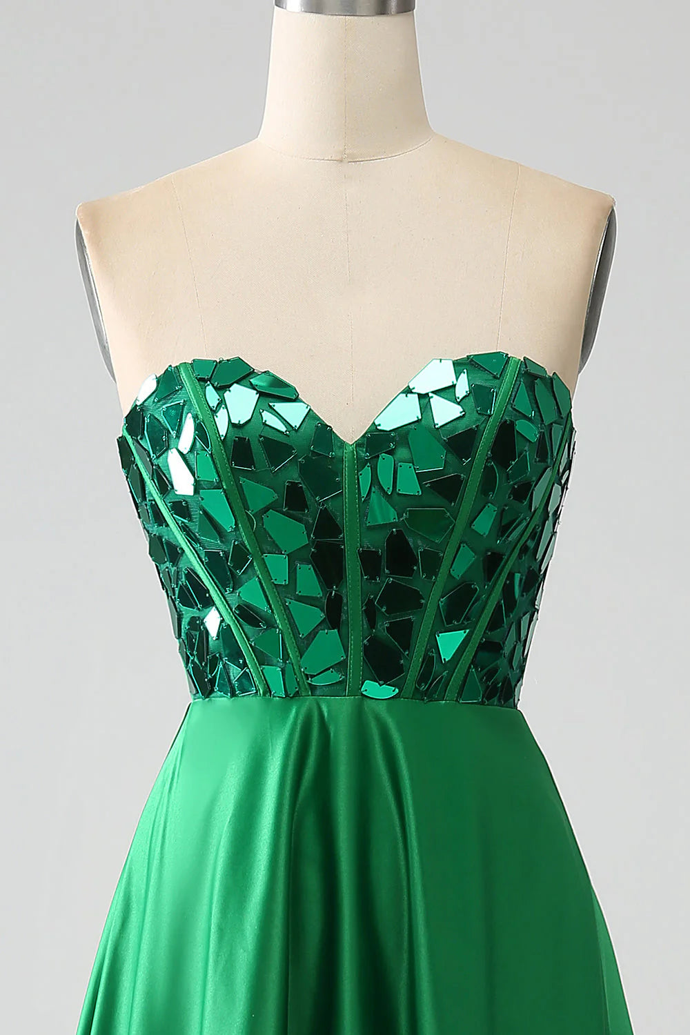 Amzcw Sparkly Dark Green A-Line Sweetheart Corset Long Prom Dress prom dresses shops