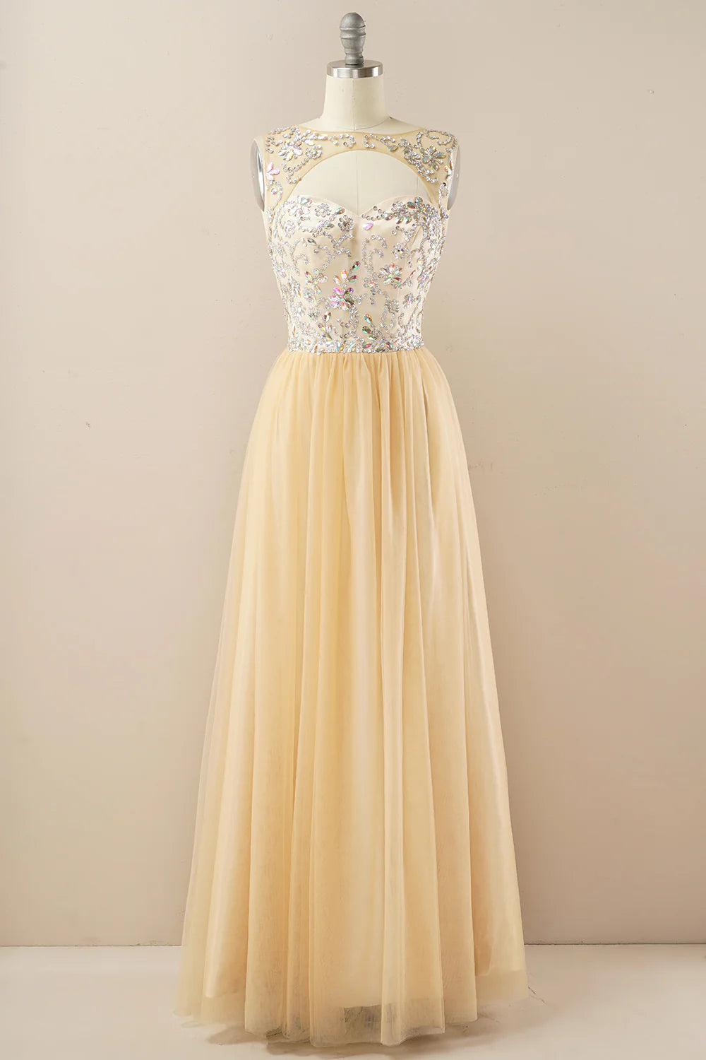 Beading Tulle Prom Dress