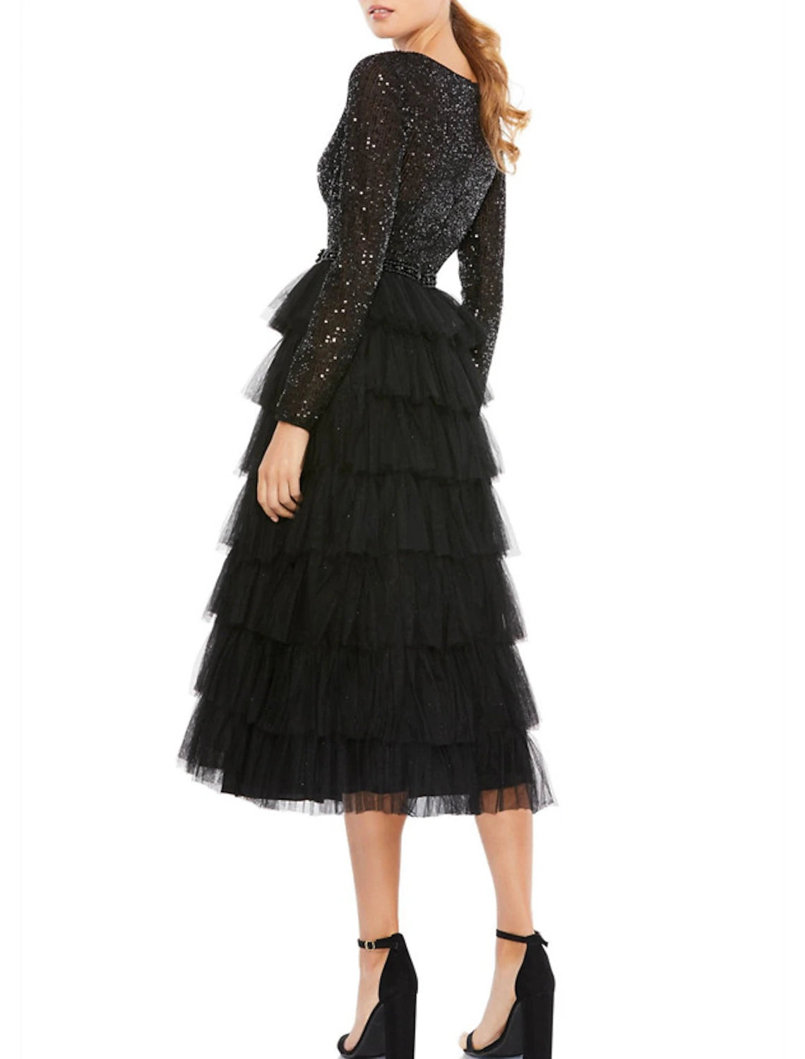 A-Line Cocktail Dresses Sparkle Black Dress Plus Size Party Wear Weddi