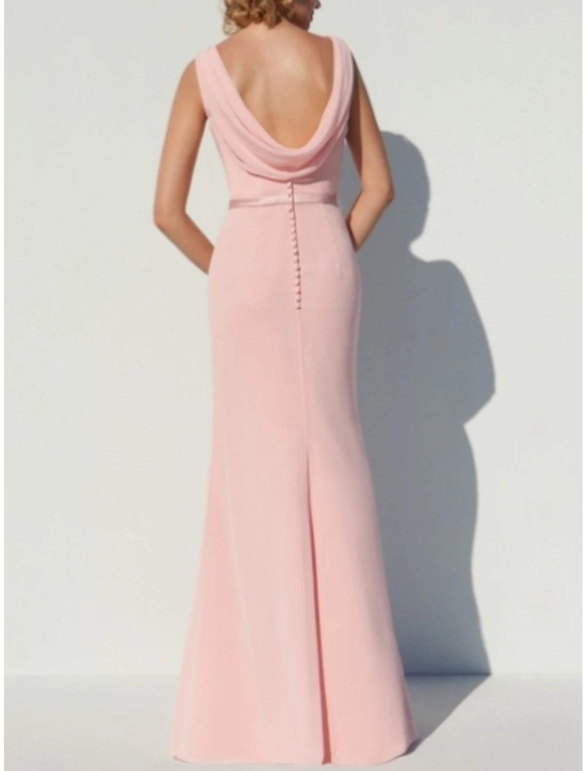 A-Line Bridesmaid Dress Scoop Neck Sleeveless Elegant Floor Length Chiffon with Split Front / Crystal Brooch / RuchingA-Line Bridesmaid Dress Scoop Neck Sleeveless Elegant Floor Length Chiffon with Split Front / Crystal Brooch / Ruching