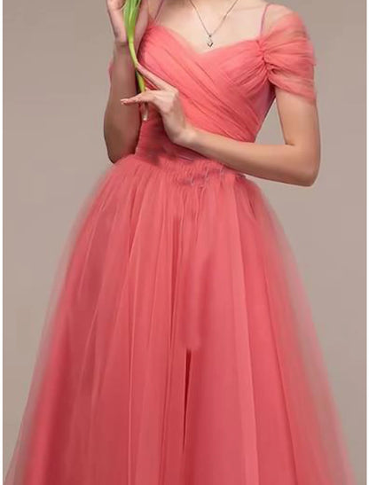 Women's Party Dress Homecoming Dress Bridal Shower Dress Midi Dress Pink Wine Light Blue Short Sleeve Pure Color Ruched Summer Spring Spaghetti Strap Party Birthday Vacation Summer Dress Slim