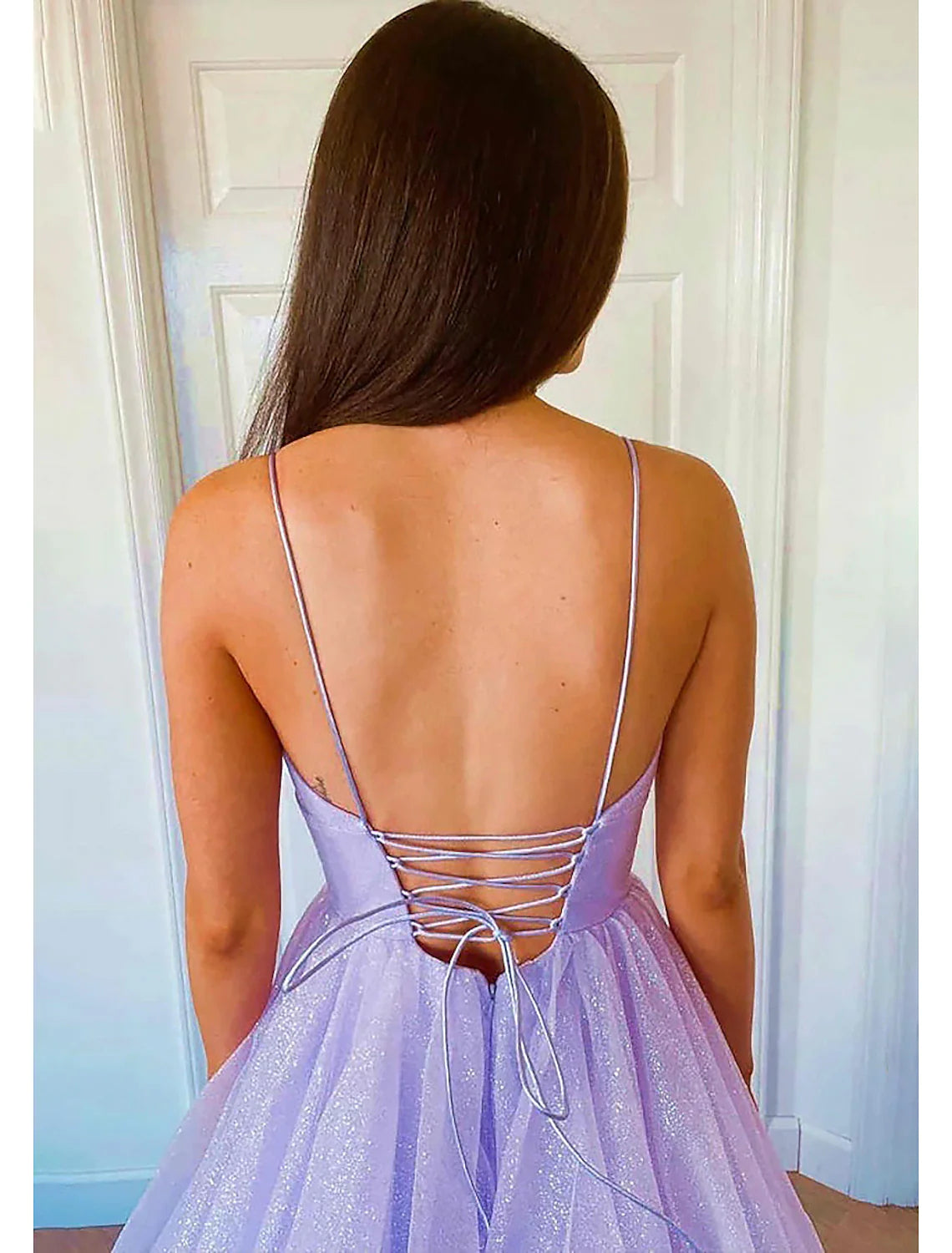 Ball Gown A-Line Prom Dresses Sparkle & Shine Dress Formal Floor Lengt